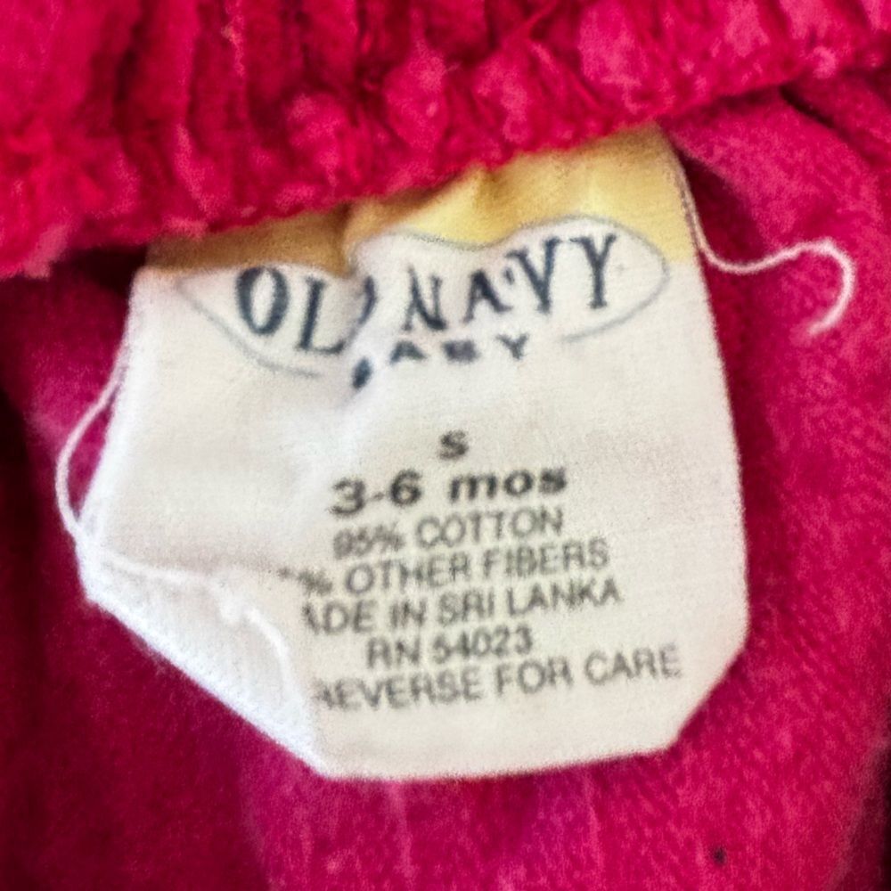 Old Navy Fuchsia Corduroy Baby Dress VINTAGE Size 3-6 Months - Picture 3 of 3